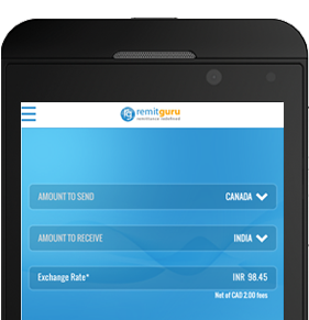 Remit Guru Blackberry Application